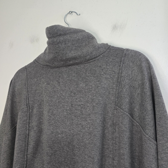 UGG Grey Cowl Neck Blanket Sweater Poncho Cape Kangaroo Pocket Loose soft lounge - Picture 5 of 13
